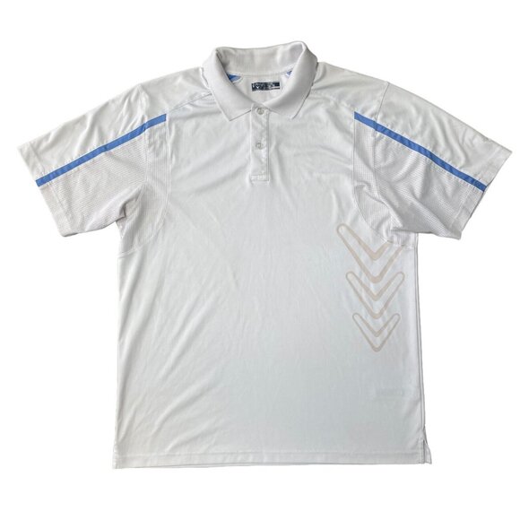 Callaway Opti-Dri Golf Polo Shirt Mens XL Performance Stretch Logo White *Mar - Picture 1 of 7